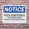 Signmission No Admittance To Server Room OSHA Notice Sign, Plastic, 10in W x 7in L, 2PK OS-2PACK-NS-P-710-L-15992 - alternate 6